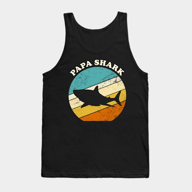 Papa shark vintage Tank Top by Inyourdesigns